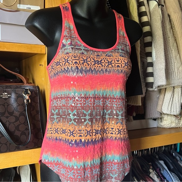 ⭐️BOGO FREE⭐️ EXPRESS Coral Asymmetrical Tank Top - Picture 2 of 8